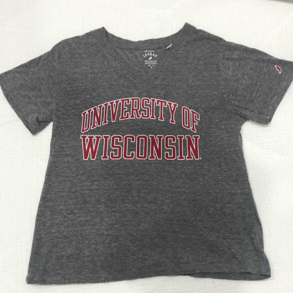 Wisconsin Badgers University Grey/Gray T-Shirt